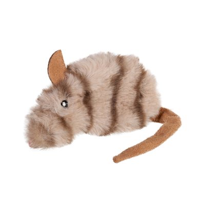 Іграшка для котів Мишка з котячої м'ятою GiGwi Catnip, штучне хутро, котяча м'ята, 10 см 75018 фото