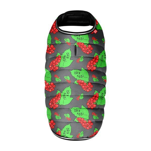 Курточка-накидка для собак WAUDOG Clothes, малюнок "Калина", S, А 32 см, B 41-51 см, С 25-35 см clr503-0228 фото