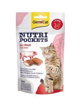 Nutri Pockets д/кішок Яловичина+Солод (Мальт) 60г szrG-419305/400747 фото