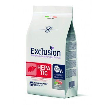 Exclusion Hepatic Medium&Large Breed зі свининою для середніх та великих порід собак із печінковою недостатністю 2 кг 8011259003867 фото