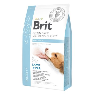 Brit GF VetDiets Dog Obesity 2 kg при надмірній вазі з ягнятиною, індичкою та горохом 1111151938 фото