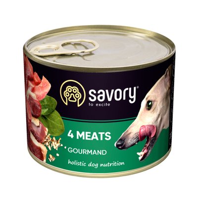 Savory Dog Gourmand 4 види м'яса k 200g 1111165044 фото