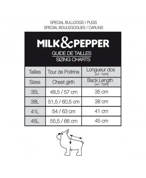 Дощовик для бульдога з капюшоном Milk&Pepper Jeanne Raincoat сірий, Розмір 35L hltdg178735L фото