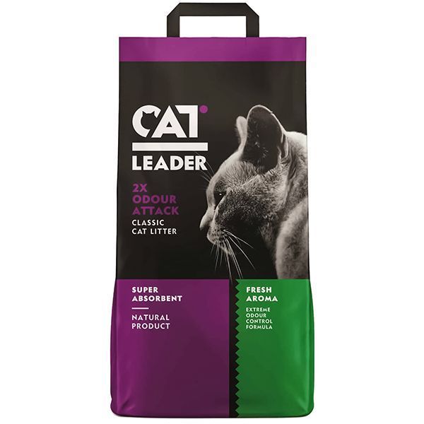 Cat Leader Classic 2xOdour Attack Fresh КЕТ ЛІДЕР КЛАСИК Подвійна СВІЖІСТЬ супервбираючий наповнювач у котячий туалет spc5200357802000 фото