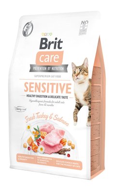 Brit Care Cat GF Sensitive HDigestion and Delicate Taste, 2кг (д/вибагливих кішок) 1111162352 фото