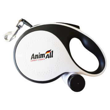 AnimAll рулетка-повідець з диспенсером S до 15 кг/3 метрів біла, MS7016-B tplx171730 фото