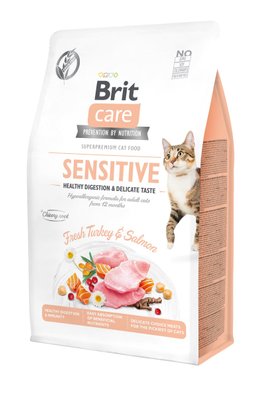 Brit Care Cat GF Sensitive HDigestion and Delicate Taste, 0,4 кг (д/вибагливих кішок) 1111162353 фото