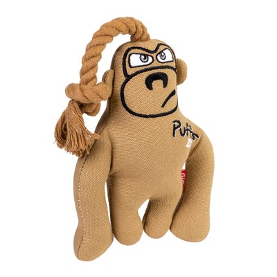 Іграшка для собак Мавпа з пищалкою GiGwi Puffer zoo, текстиль, мотузка, 31 см 2317 фото