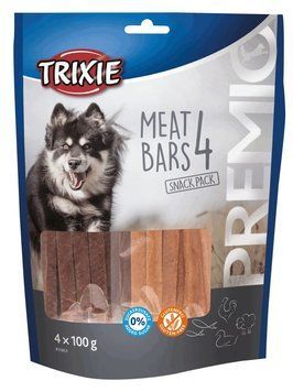 Ласощі д/соб. PREMIO 4 Meat Bars з куркою, качкою, бараниною та лососем 4 x 100 г szr31853 фото