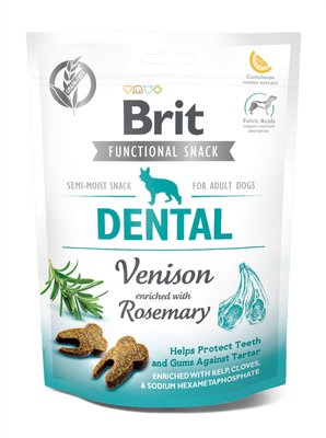 Функціональні ласощі Brit Care Dental оленина з розмарином д/собак, 150 г 1111158243 фото