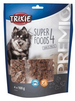 Ласощі д/соб. PREMIO4 Superfoods з куркою, качкою, яловичиною та бараниною 4 x 100 г szr31854 фото