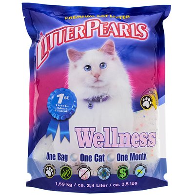 Litter Pearls Wellness Літер Перл Веллнес кварцовий силікагелевий наповнювач для туалетів котів 633843107040 фото
