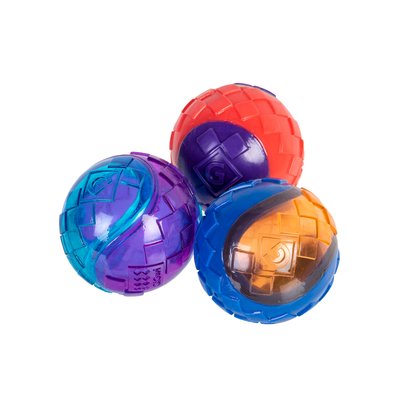Іграшка для собак Три мячі з пищалкою GiGwi BALL, гума, 5 см 2323 фото