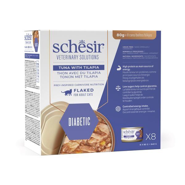 Schesir Veterinary Solution Шматочки з тиляпією для діабетиків 80г ScsrVet11520920004 фото
