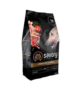 Savory Adult All Breeds rich in Fresh Duck and Rabbit 1 kg szr30167 фото