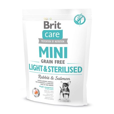 Brit Care GF Mini Light and Sterilised 0,4 kg (д/собак малих порід) контроль ваги 1111148828 фото