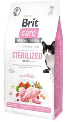 Brit Care Cat GF Sterilized Sensitive, 7кг (чутливе травлення д/стерилізованих) 1111162357 фото