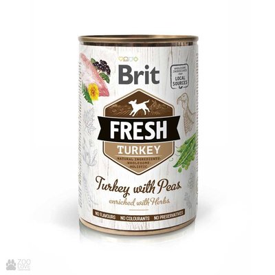 Brit Fresh Turkey/Peas k 400g індичка, горошок д/собак 1111153751 фото