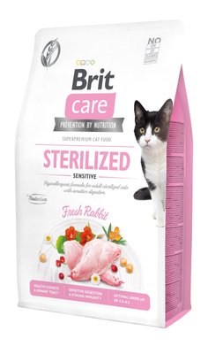 Brit Care Cat GF Sterilized Sensitive, 2кг (чутливе травлення д/стерилізованих) 1111162358 фото