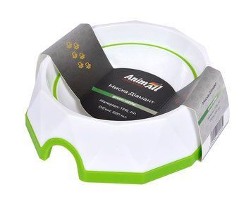 AnimAll 0259 миска Діамант, 500 мл, зелена/біла tplx158144 фото