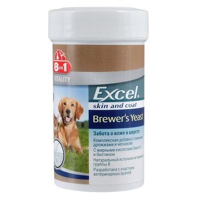 Excel Brewers Yeast д/соб. та котів 140таб/100ml 8in1 1111131990 фото