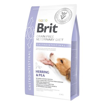 Brit GF VetDiets Dog Gastrointestinal 2 kg при порушеннях травлення з оселедцем, лососем, горохом 1111151946 фото