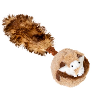 Іграшка для собак Борсук з 2-ма пищалками GiGwi Catch & fetch, штучне хутро, 26 см 75039 фото