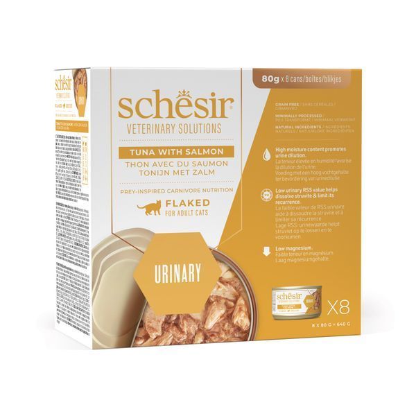 Schesir Veterinary Solution Шматочки тунця з лососем для сечовивідної системи 80г ScsrVet11520920007 фото