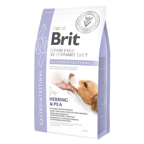 Brit GF VetDiets Dog Gastrointestinal 2 kg при порушеннях травлення з оселедцем, лососем, горохом 1111151946 фото