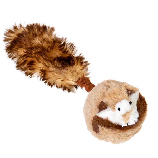 Іграшка для собак Борсук з 2-ма пищалками GiGwi Catch & fetch, штучне хутро, 26 см 75039 фото
