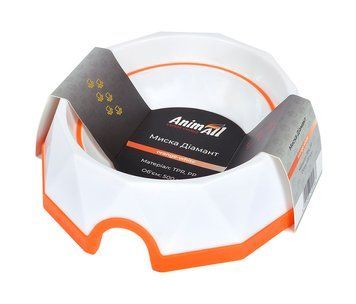 AnimAll 0266 миска Діамант, 500 мл, помаранчева/біла tplx158146 фото