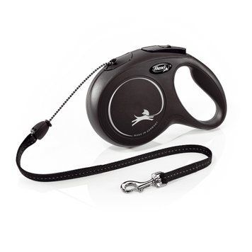 Рулетка NEW CLASSIC М 8m/20kg (трос) чорна 11811 BLACK Flexi фото