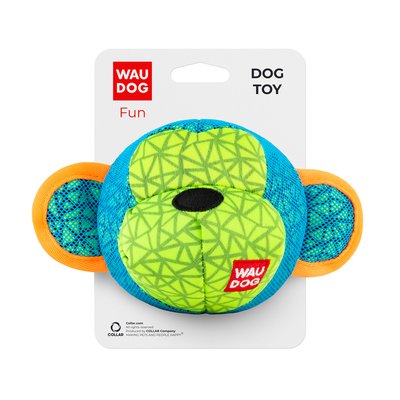 Іграшка для собак WAUDOG Fun, "Мавпа", Ш 16 см, Дл 10 см, блакитна 62032 фото