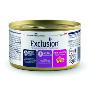 Консерва Exclusion Hypoallergenic зі свининою для котів з харчовою алергією 85 г 8011259001924 фото