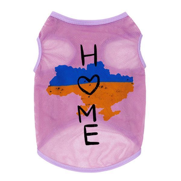 Майка для собак WAUDOG Clothes малюнок "Дім", сітка, S, B 30-33 см, C 18-21 см рожевий clr301-0230-7 фото