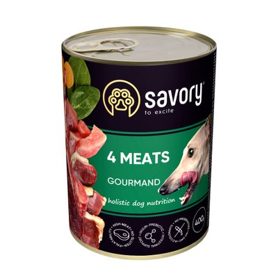 Savory Dog Gourmand 4 види м'яса k 400g 1111165045 фото