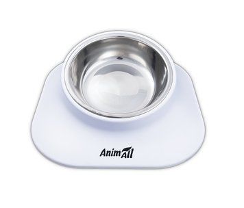 AnimAll миска металева біла 420 мл на підставці tplx171752 фото