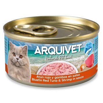 Консерва Aquivet Блакитний тунець і креветки в соусі 80 г arqvt_43902 фото
