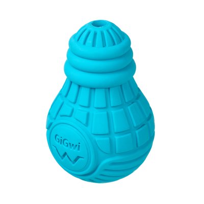 Іграшка для собак Лампочка гумова GiGwi Bulb Rubber, гума, S, блакитна 2336 фото