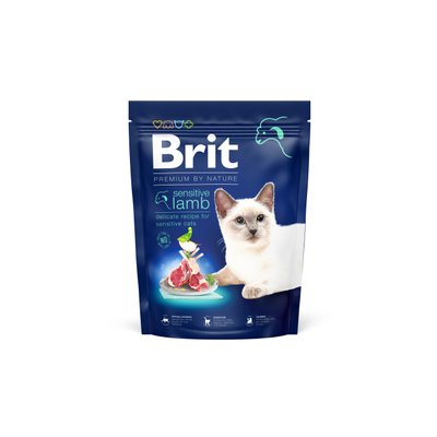 Brit Premium by Nature Cat Sensitive 300 g (д/котів із чутливим травленням, з ягнятком) 1111167472 фото