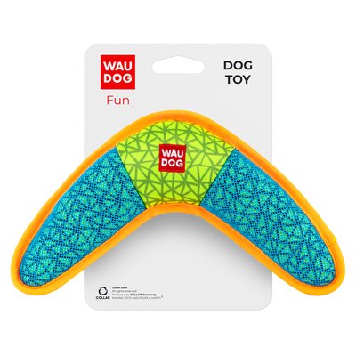 Іграшка для собак WAUDOG Fun, "Бумеранг", Ш 24 см, Д 14 см, блакитна 62072 фото