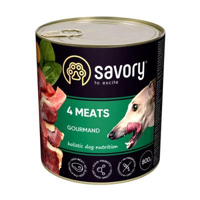 Savory Dog Gourmand 4 види м'яса k 800g 1111165046 фото