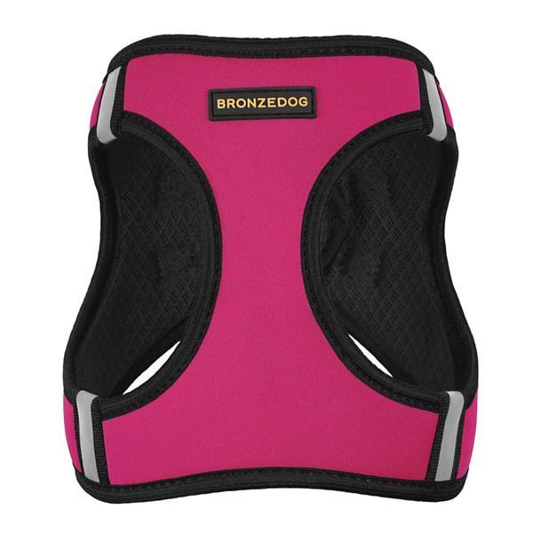 Шлея для собак Bronzedog Sport Vest неопрен 3D сітка рожева 3XS brks76107/Т фото