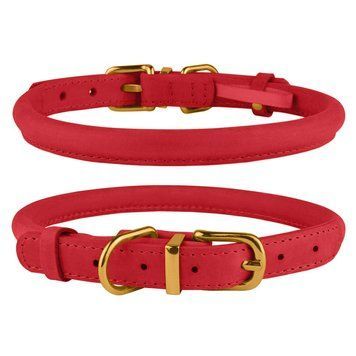 Нашийник для собак круглий шкіряний BronzeDog Crazy Червоний XS brks002103/Т фото