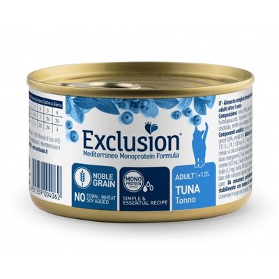 Exclusion Adult Tuna корм для дорослих котів всіх порід з тунцем 85 г 8011259004031 фото