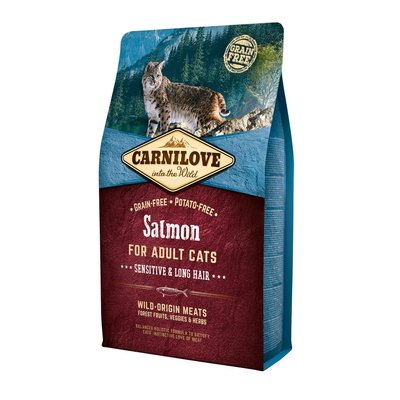 Carnilove Cat Sensitive and Long Hair 2 kg лосось (д/кішок з чутливим травленням) 1111145072 фото