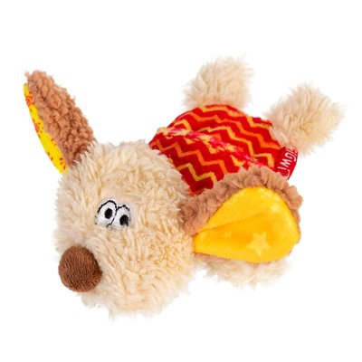 Іграшка для собак Собачка з пищалкою GiGwi Plush, текстиль, пластик, 13 см 75304 фото