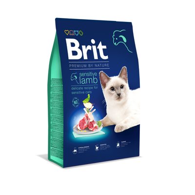 Brit Premium by Nature Cat Sensitive 8 kg (д/котів із чутливим травленням, з ягнятком) 1111167474 фото