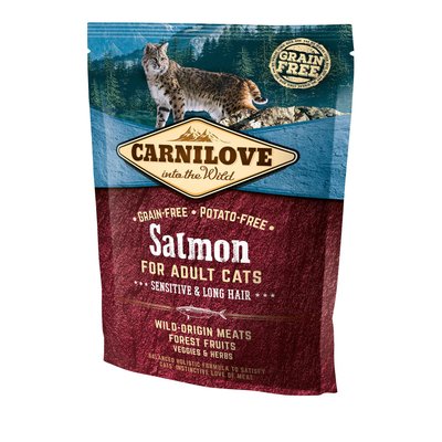 Carnilove Cat Sensitive and Long Hair 0,4 kg лосось (д/кішок з чутливим травленням) 1111145073 фото
