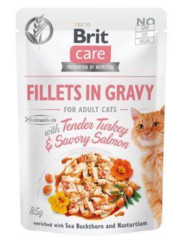 Brit Care Cat pouch 85g філе в соусі ніжна індичка та пікантний лосось szr100528/0501 фото